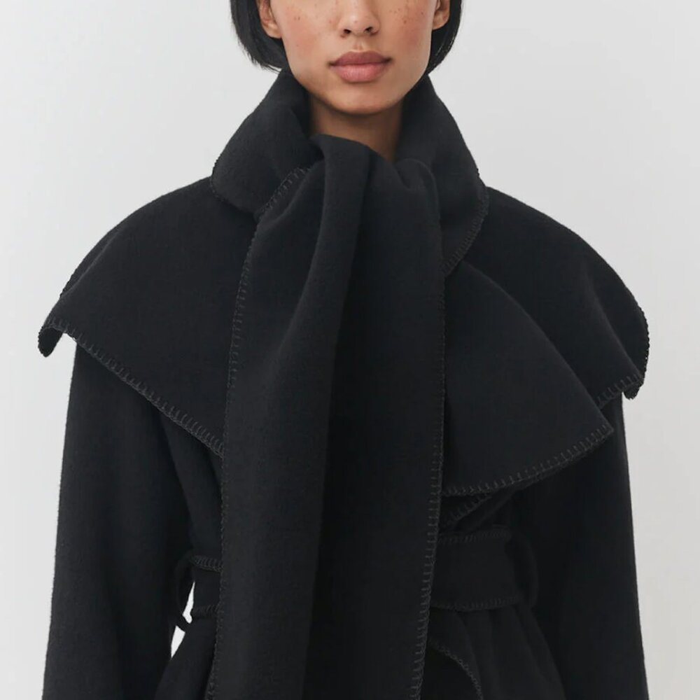 Cuyana Wool Soft Scarf, Black, BRAND NEW